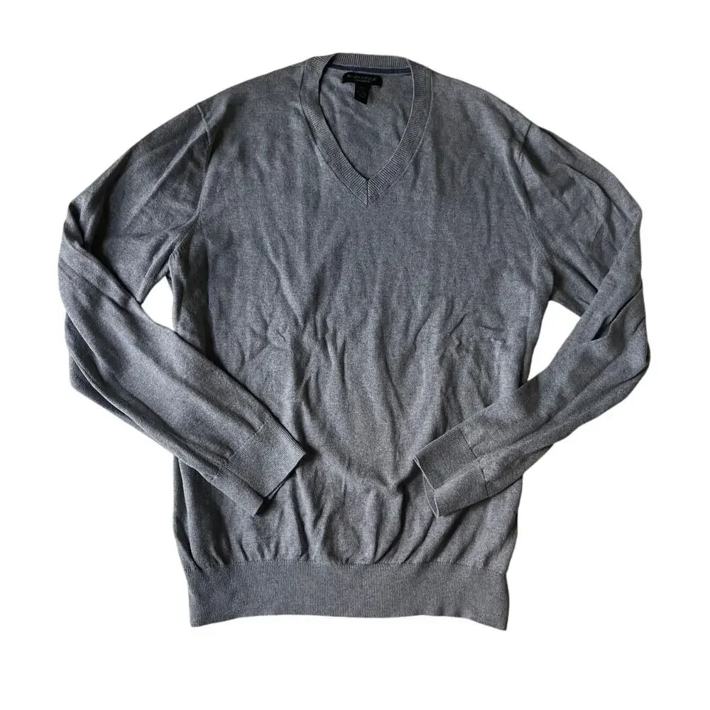 Banana Republic Gray Cotton & Cashmere Sweater